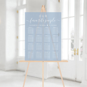 Chic 16 Table Dusty Blue Mariage Siège Frosted