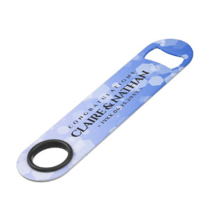 Chic 45th 51st 65th Sapphire Wedding Anniversary Bar Key