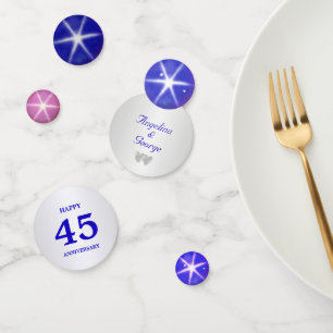 Chic 45th Sapphire Wedding Anniversary Confetti