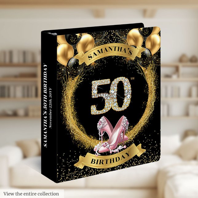Chic 50 Album Diamond Numbers Blush High Heels Binder (Chic 50 Album Diamond Numbers Blush High Heels 3 ring binder )