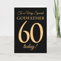 Chic 60th Gold-effect on Black, Godfather Birthday