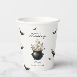 Chic 'a Baby is Brewing' Halloween Baby Shower  Paper Cups