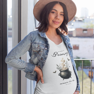 Chic 'a Baby is Brewing' Halloween Baby Shower  T-Shirt