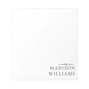 Chic A Note From Script Typography Notepads