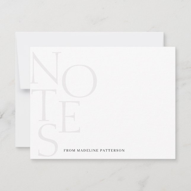 Chic A Notes From Simple Stationery Note Card (Front)