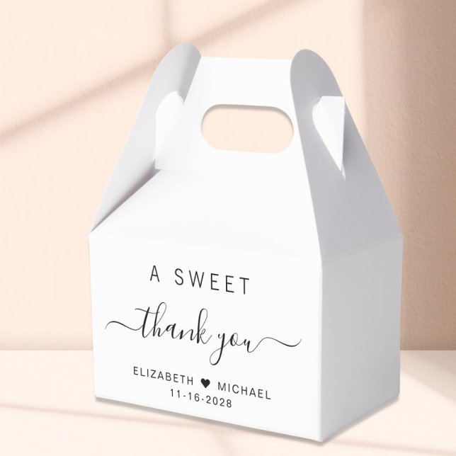 Chic A Sweet Thank You Wedding Favor Box (Creator Uploaded)