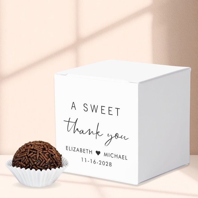 Chic A Sweet Thank You Wedding Favor Box (Creator Uploaded)