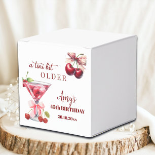 Chic A Tini Bit Older Cherry Martini 45th Birthday Favor Box
