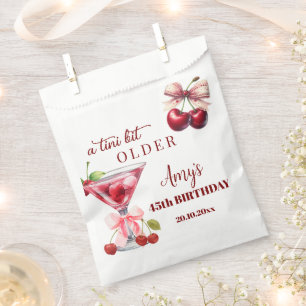 Chic A Tini Bit Older Cherry Martini 45th Birthday Favour Bag