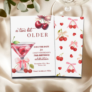 Chic A Tini Bit Older Cherry Martini 78th Birthday Save The Date