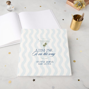 Chic a tini one boy baby shower guest book
