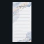 Chic Abstract Blue Beige Coastal Shopping List Magnetic Notepad<br><div class="desc">For any further customisation or any other matching items,  please feel free to contact me at yellowfebstudio@gmail.com</div>