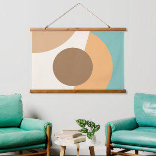 Chic Abstract Geometric Circles Mosaic Art Pattern Hanging Tapestry
