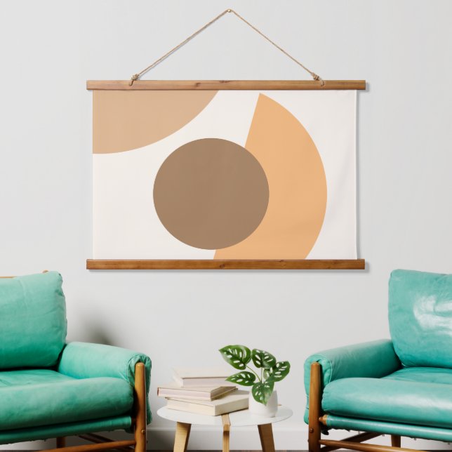 Chic Abstract Geometric Circles Mosaic Art Pattern Hanging Tapestry (Living Room)