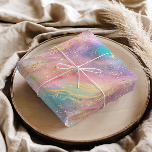 Chic Abstract Pastel Glitter Color Pattern Tissue Paper