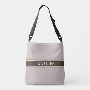 Chic abstract pattern in beige crossbody bag