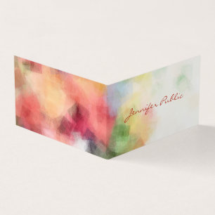 Chic Abstract Template Modern Handwritten Script Business Card