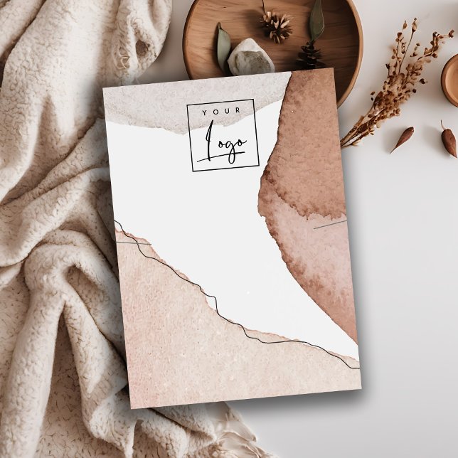 Chic Abstract Watercolor Necklace Logo Display Business Card (Creator Uploaded)