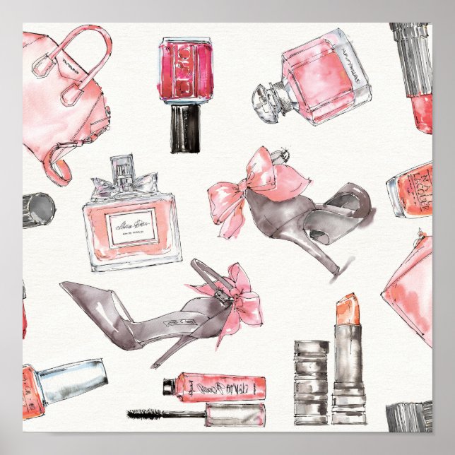Chic Accents | Watercolor Fashion Poster (Front)