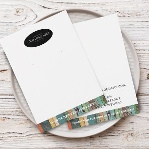 Chic Add Your Logo Earring Display Card