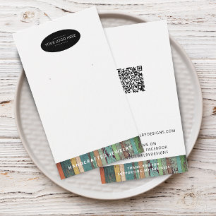 Chic Add Your Logo QR Code Earring Display Card