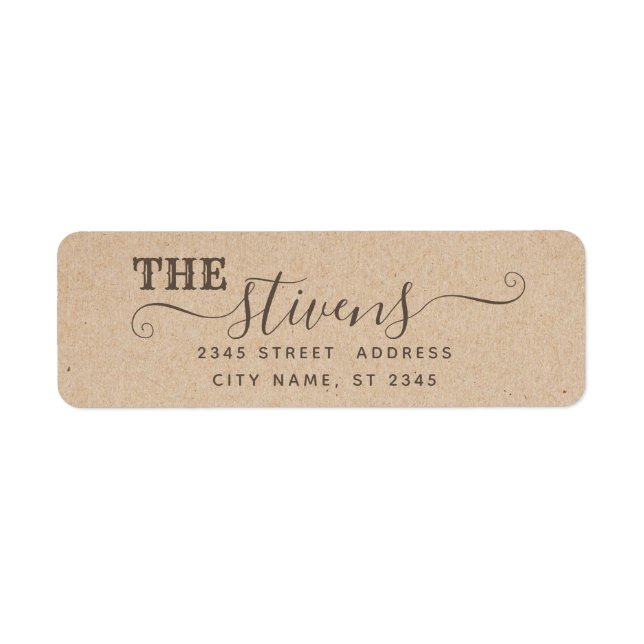 Chic adorable script minimalist cardboard family (Front)