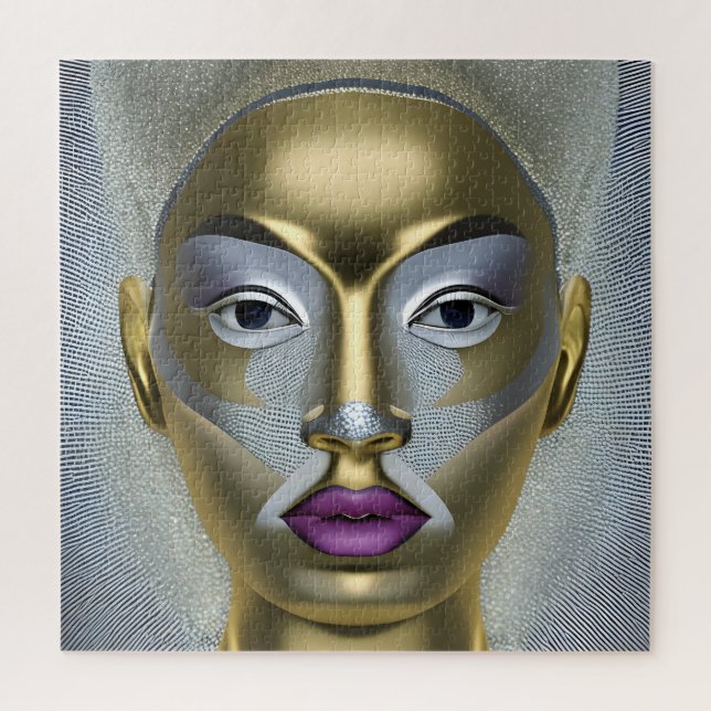 Chic African Femininity Woman's Portrait Jigsaw Puzzle (Vertical)