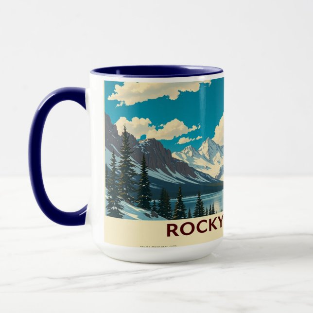 Chic Alpine Pika Rocky Mountain Aesthetic Mug (Left)