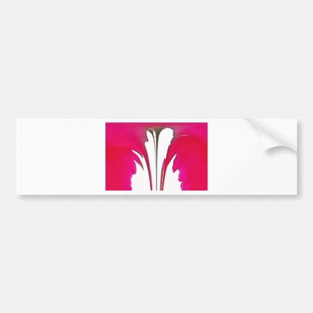 Chic amazing Red rose under the white sky Bumper Sticker (Front)