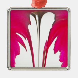 Chic amazing Red rose under the white sky.png Metal Ornament