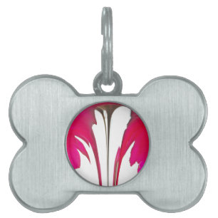 Chic amazing Red rose under the white sky.png Pet Name Tag