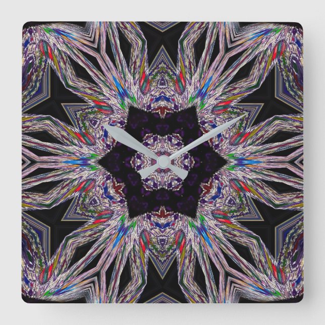 Chic Amethyst Design Acrylic Wall Clock (Front)