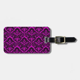 Chic Ameythyst Victorian Damask Luggage Tag