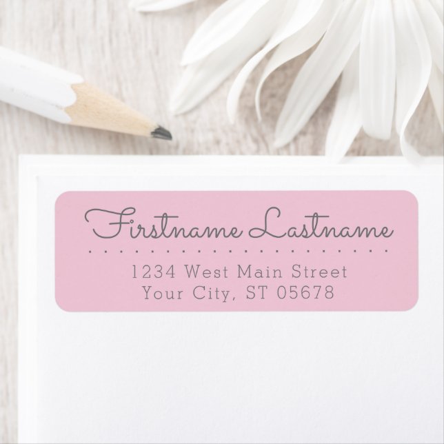 Chic amusant Simple Grey Blush Rose Style Typograp (En situation)