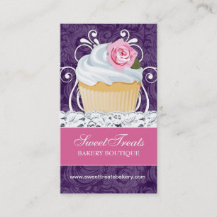 Chic and Elegant Cupcake Business Cards