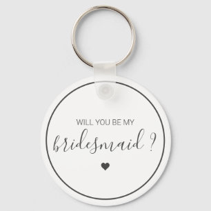 Chic and Elegant Will you be my Bridesmaid Keychain