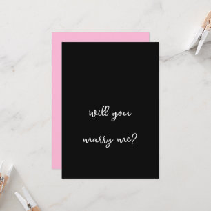 Chic and Sophisticated Marriage Proposal Card