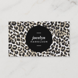 Chic and Stylish Leopard Print Business Cards