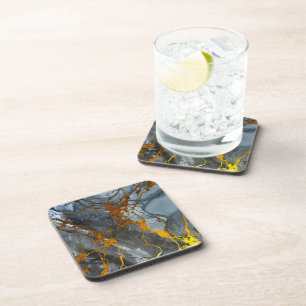 Chic and Trendy Grey and Gold Coaster