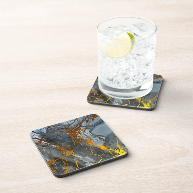 Chic and Trendy Grey and Gold  Coaster (Right Side)