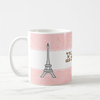 Chic and trendy Paris Eiffel tower Girly girl Coffee Mug