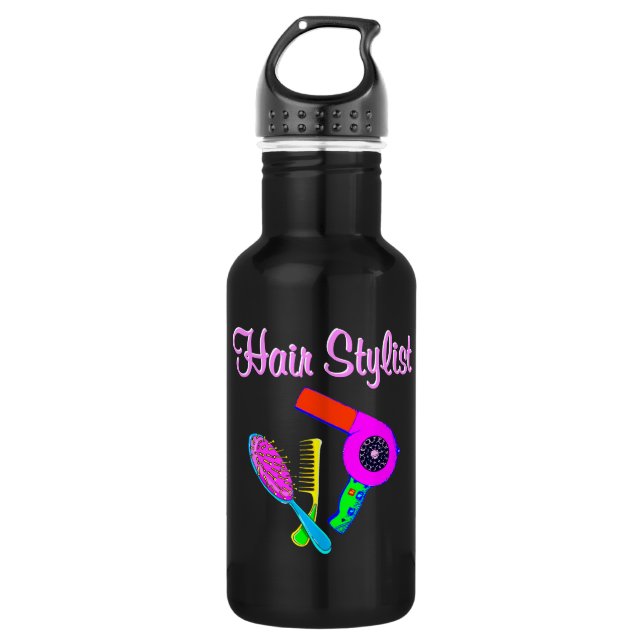 CHIC AND UNIQUE HAIR STYLIST WATER BOTTLE (Front)