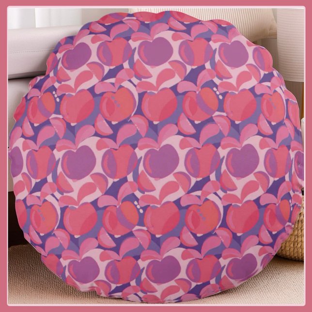 Chic Apple Mix Round Pillow (Creator Uploaded)