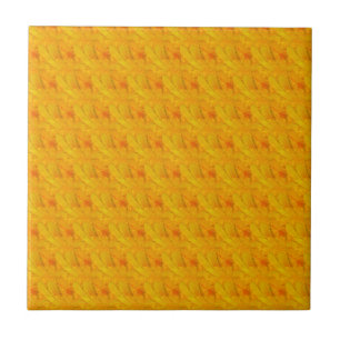 Chic Apricot Crush Abstract Floral Tile