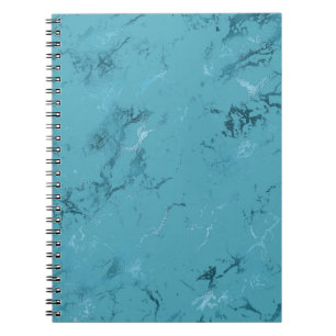 Chic Aqua Blue Marble   Notebook