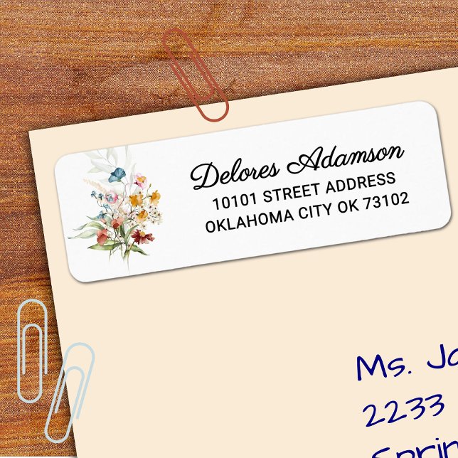 Chic Aquarelle Fleurs sauvages Floral Bouquet Adre (Créateur téléchargé)