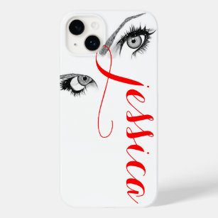 Chic Artsy Woman's Eyes Personalized Case-Mate iPhone 14 Plus Case