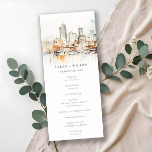 Chic Atlanta Georgia Landscape Wedding Program