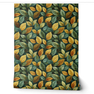 Chic autumn terracotta orange yellow sage fall wallpaper