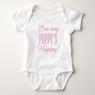 CHIC BABY_ "POPPY'S HAPPY" BODYSUIT_PINK BABY BODYSUIT